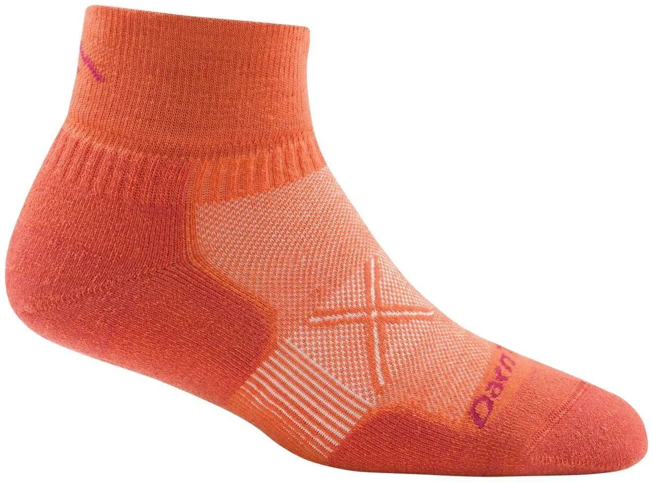 Darn Tough Womens 1761 Merino Wool 1/4 Crew Running Socks