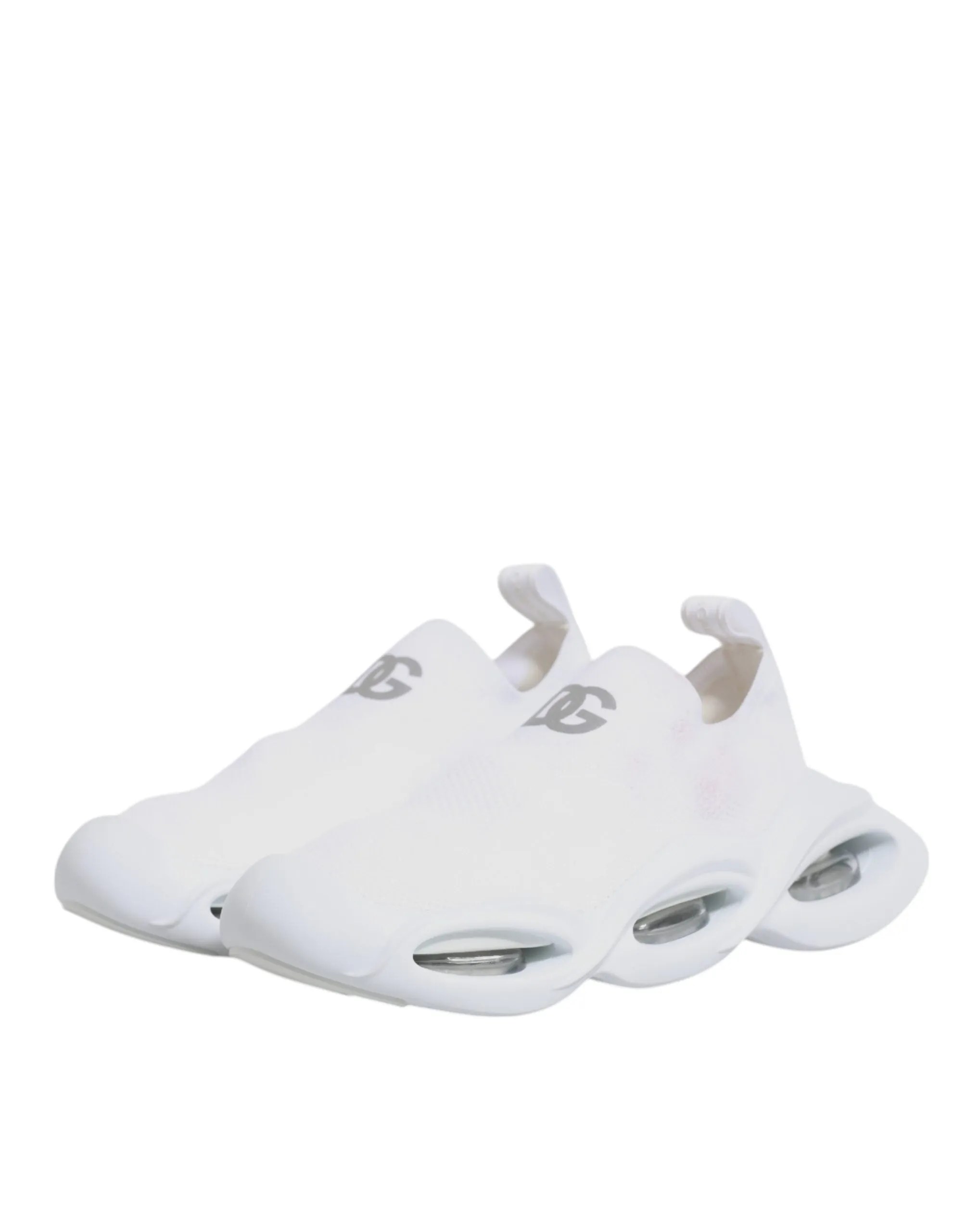 Dolce & Gabbana White Slip On Wave Low Top Sneakers Shoes