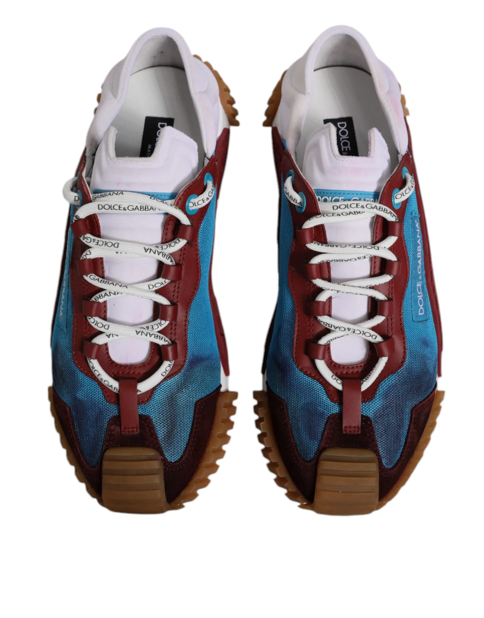 Dolce&Gabbana NS1 Men Multicolor Sneakers Leather Low Top Trainer Shoes Sz EU 44