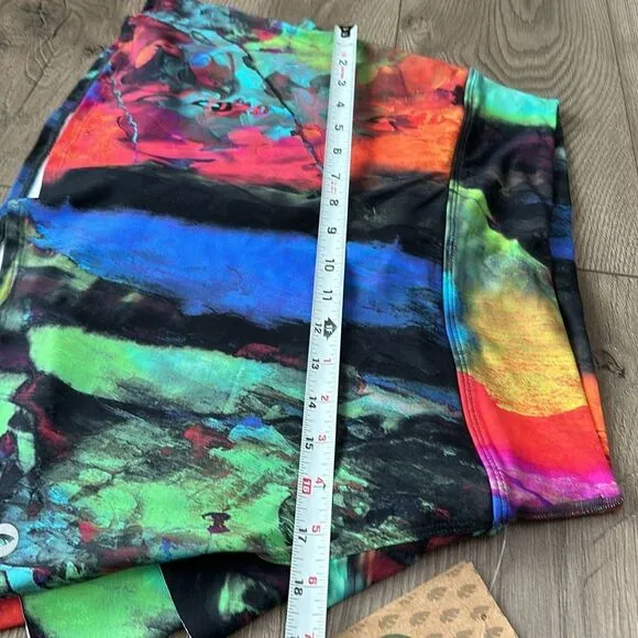 Dona Jo 15&quot; High Rise Multicolor Ruffle Tennis Skirt Size Large