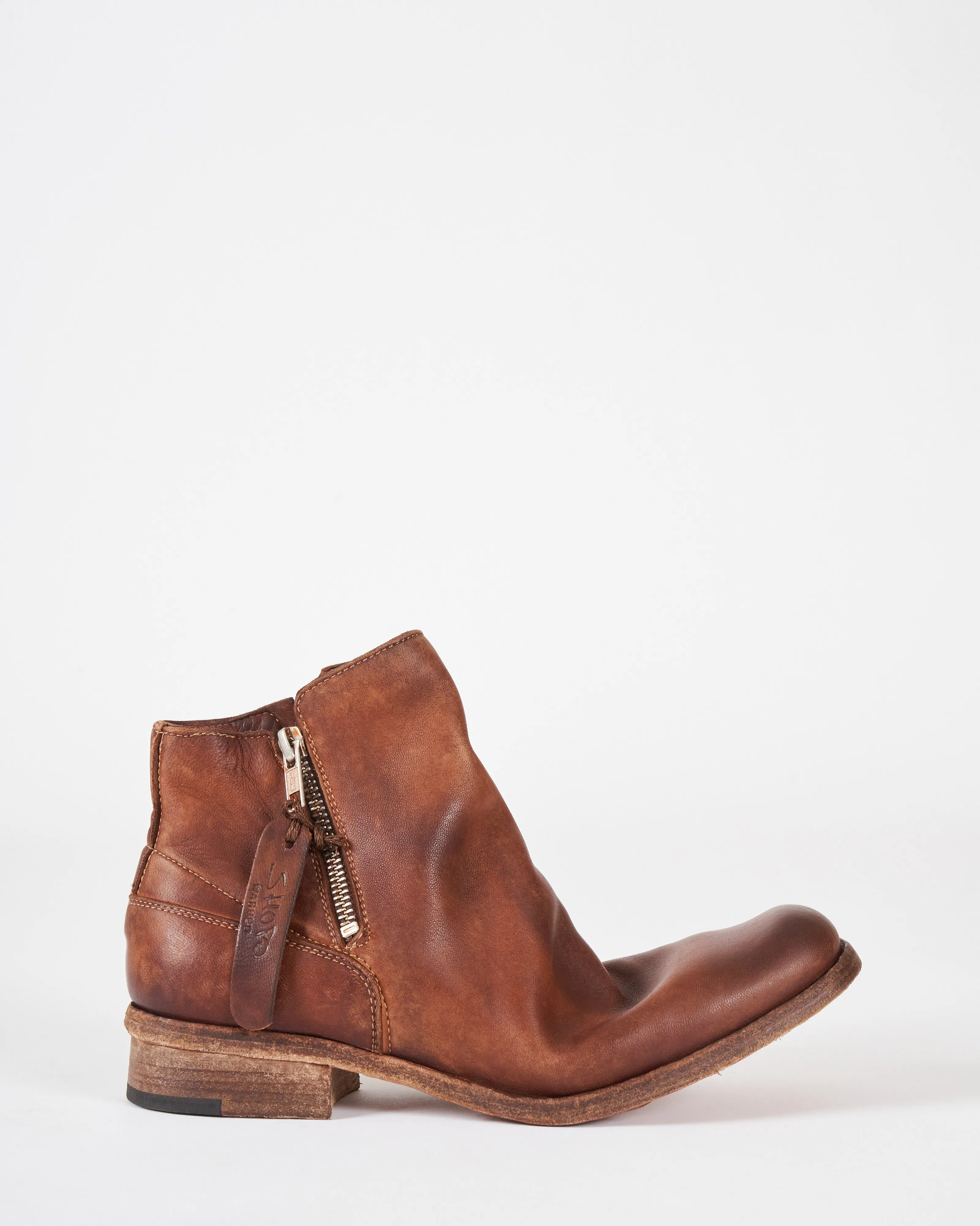 double zipper low boot