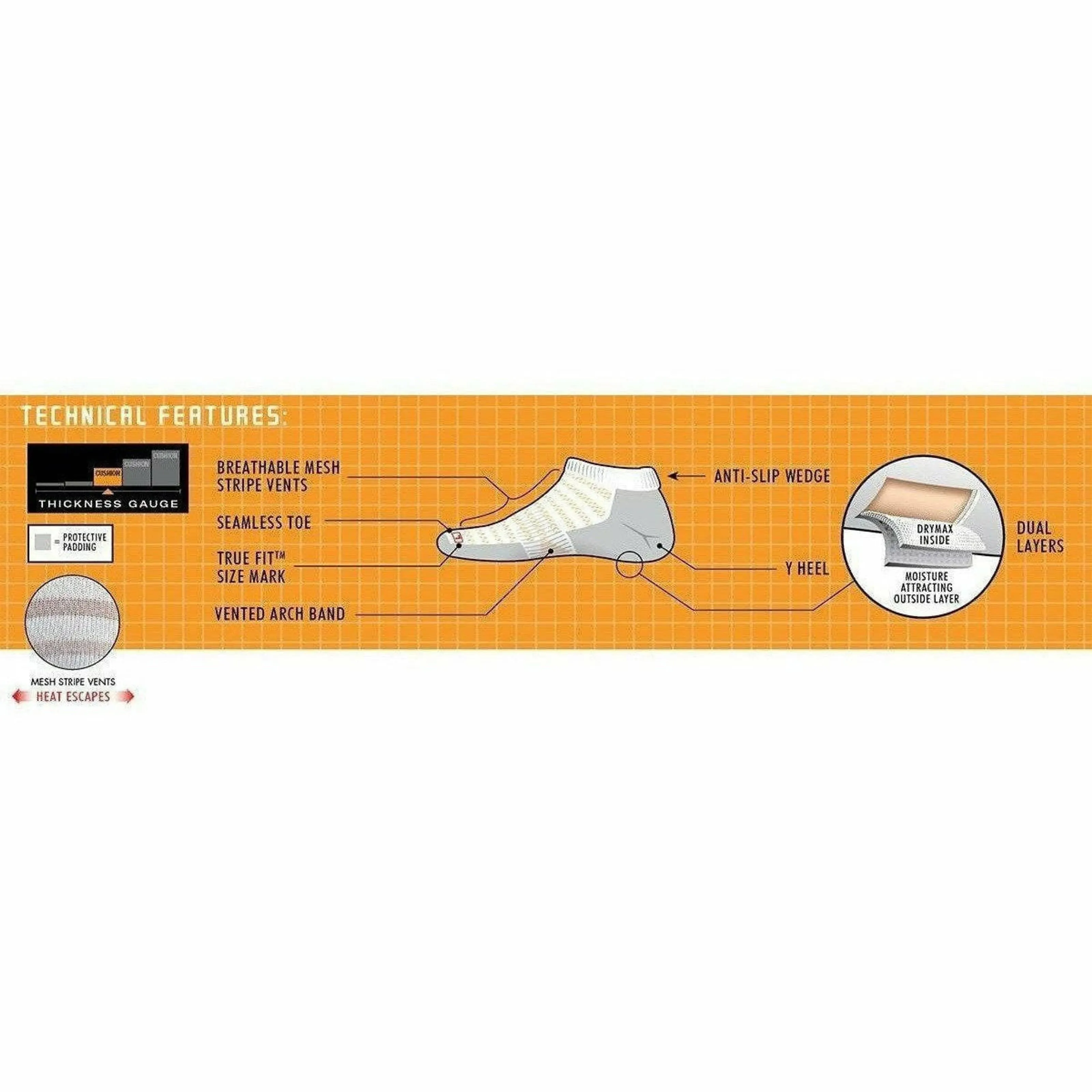 Drymax Running Lite-Mesh 1/4 Crew Socks