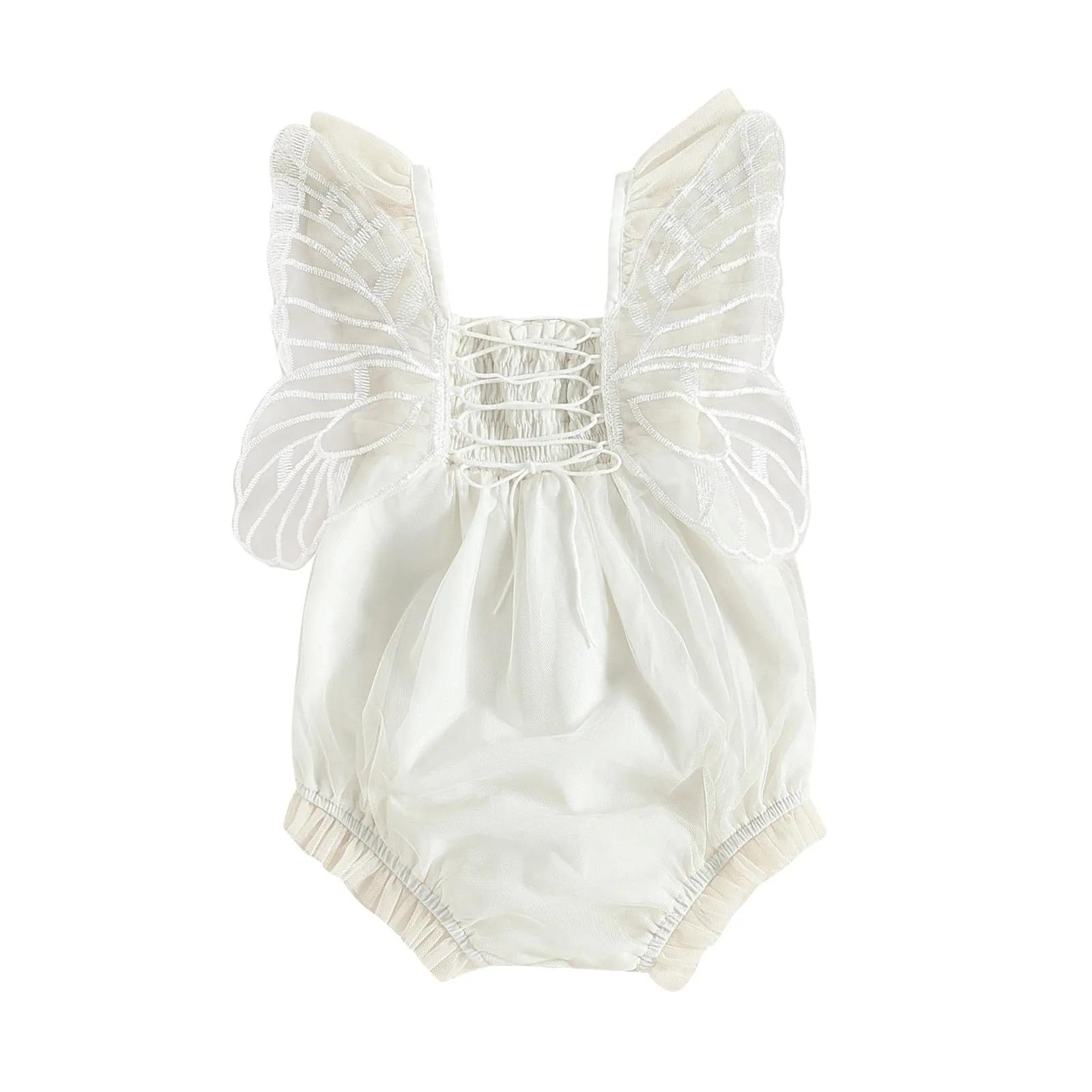 Embroidery Butterfly Romper