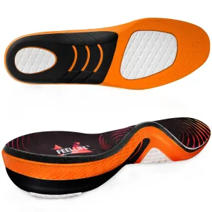 FeelLife Plantar Fasciitis Relief Shoe Insoles [1-Pair], Arch Support Insoles, Running Athletic Gel Shoe Inserts, Orthotic Insoles for Arch Pain [Trim to Fit: Men 8-12/Women 9-13]