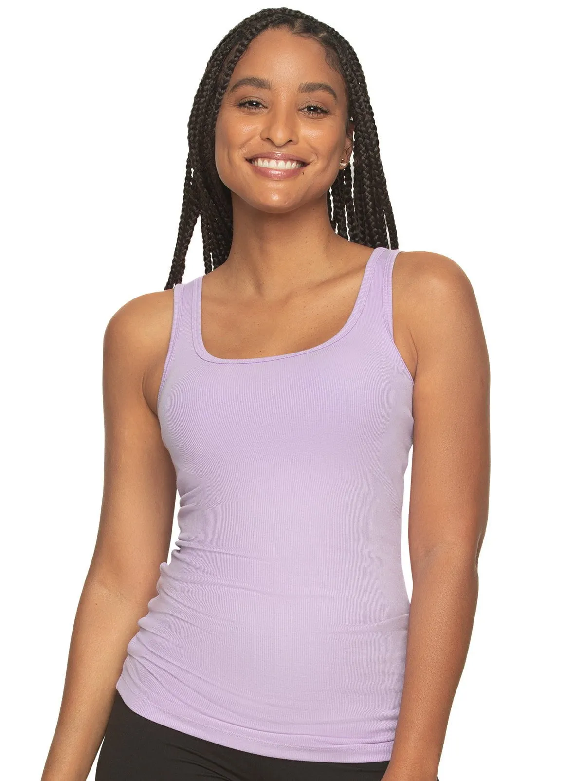 Felina Womens Cotton Ribbed Tank Top 3-Pack