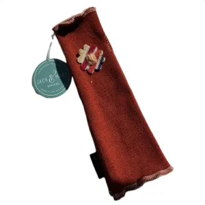 Fit & Flare Fingerless - Burnt Orange with Striped Flower - 34