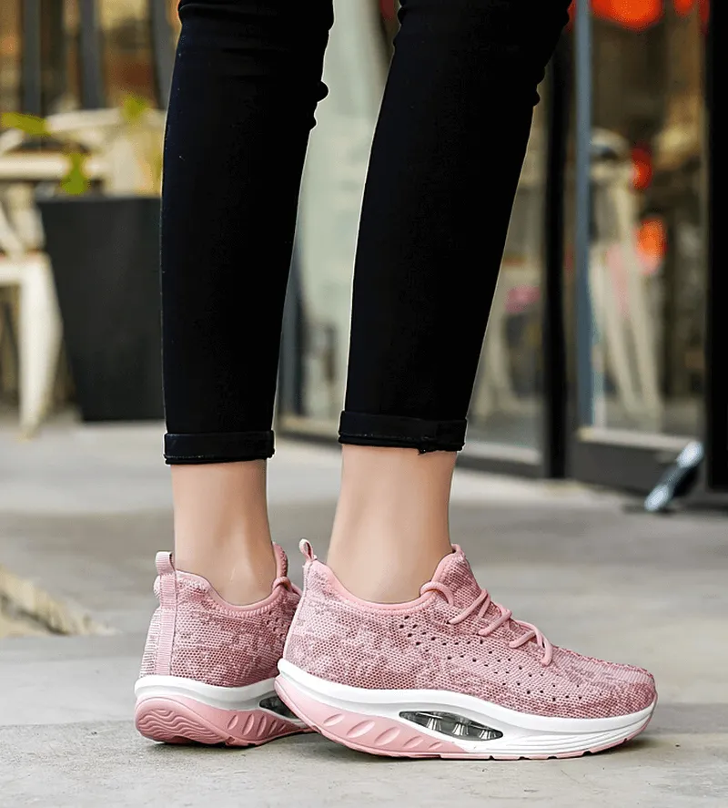 Fitness Women's Lase-up Platform Sports Sneakers for Women - SF0253