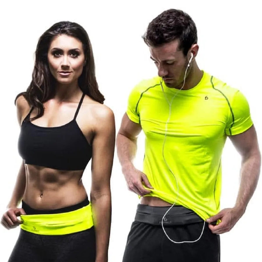 FlipBelt Classic Running Belt - Nuclear Yellow