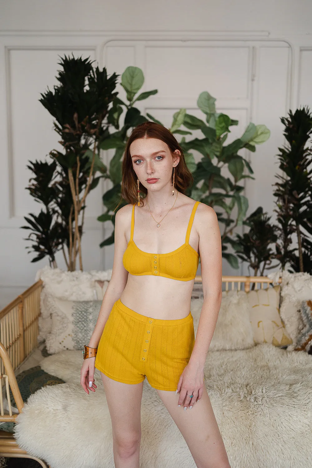 Front Snap Lounge Shorts
