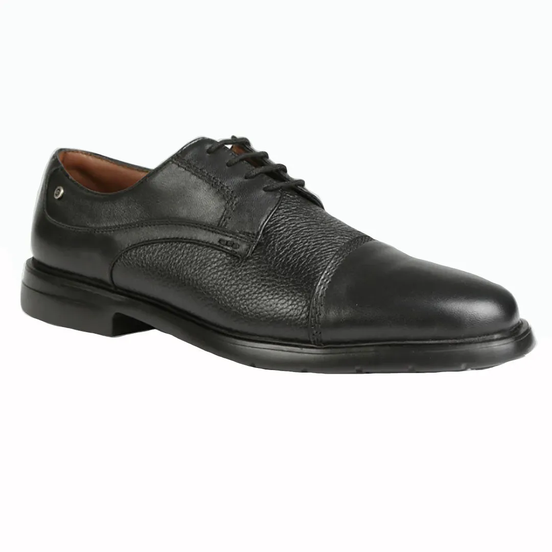 Gavel Sergio Deer Lamb Black Leather Shoes