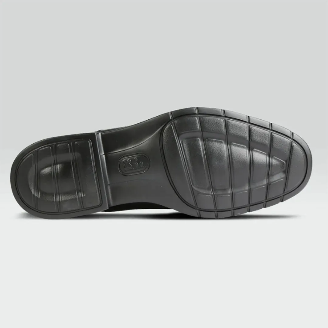 Gavel Sergio Deer Lamb Black Leather Shoes