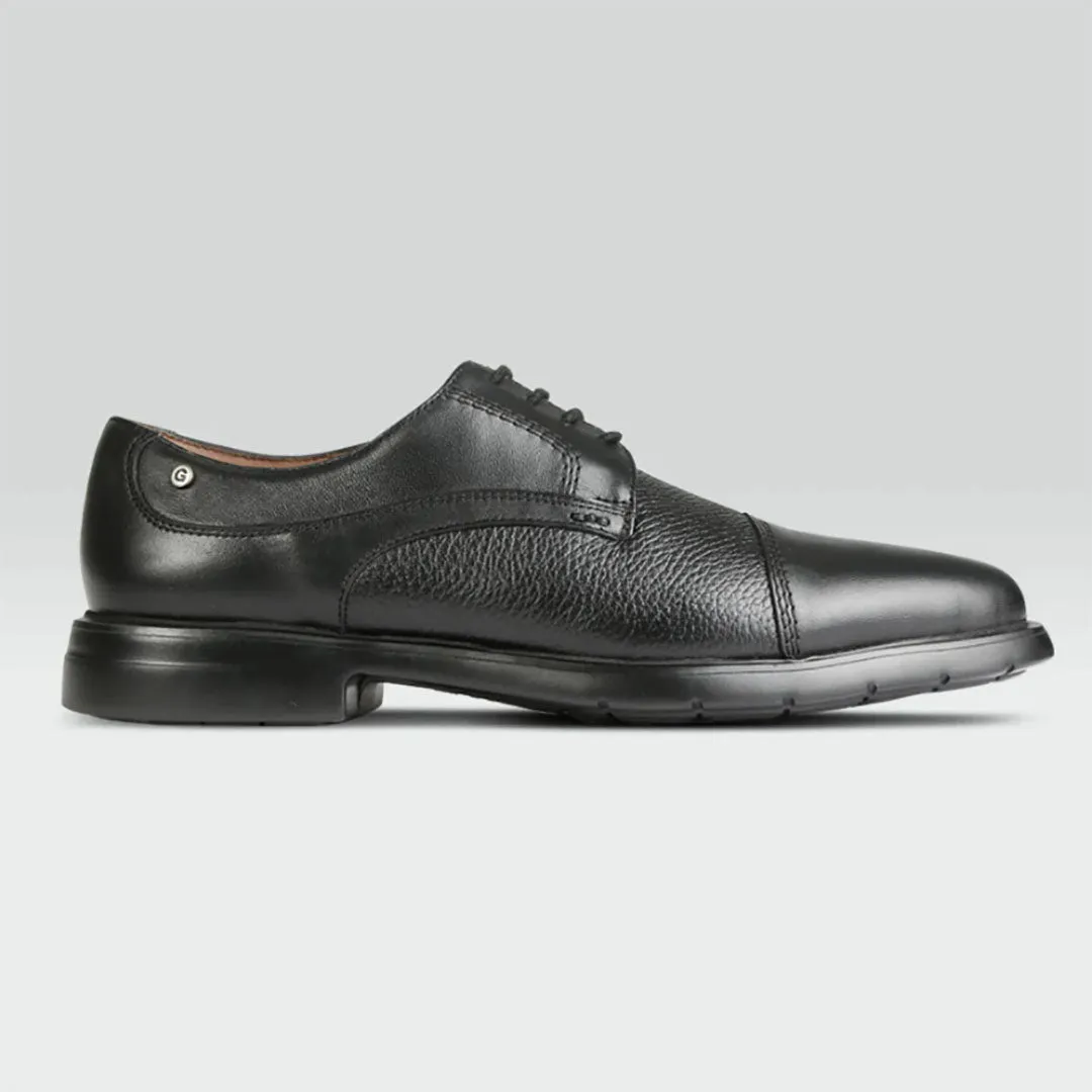 Gavel Sergio Deer Lamb Black Leather Shoes