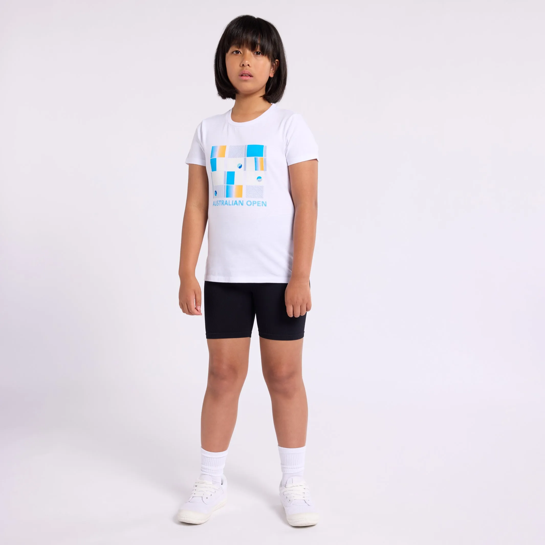 Girl's T-Shirt Tennis Grid
