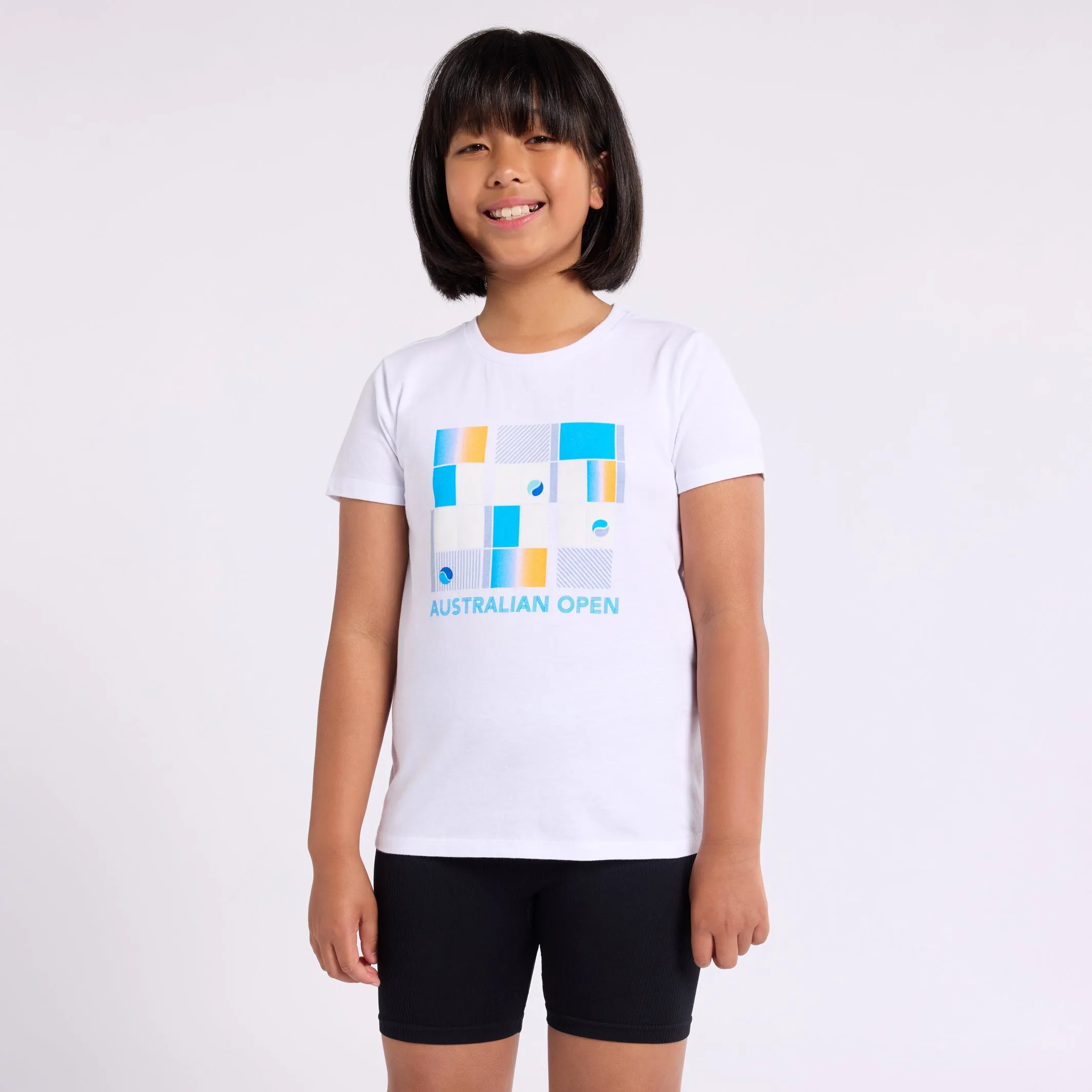 Girl's T-Shirt Tennis Grid