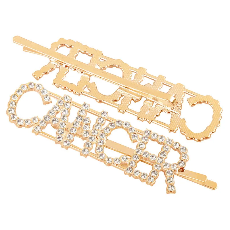 Golden Cancer Hairclip