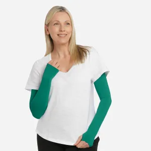Green Arm Sleeves – Women (Thumbholes)