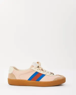 Gucci Pink Leather & Suede Low Top Sneakers - 37