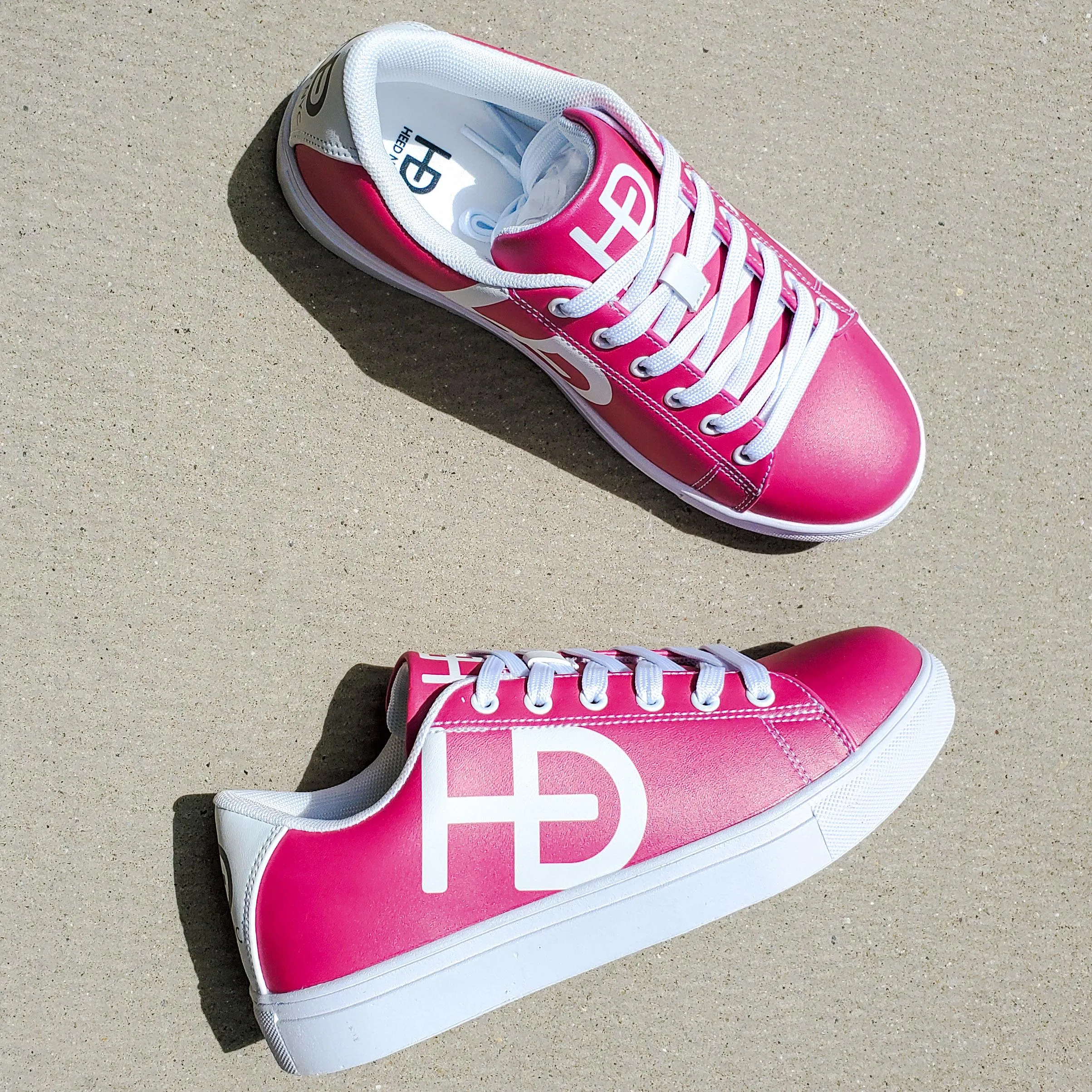 HEED NYC Women's Classic Hot Pink Vegan Leather Sneaker