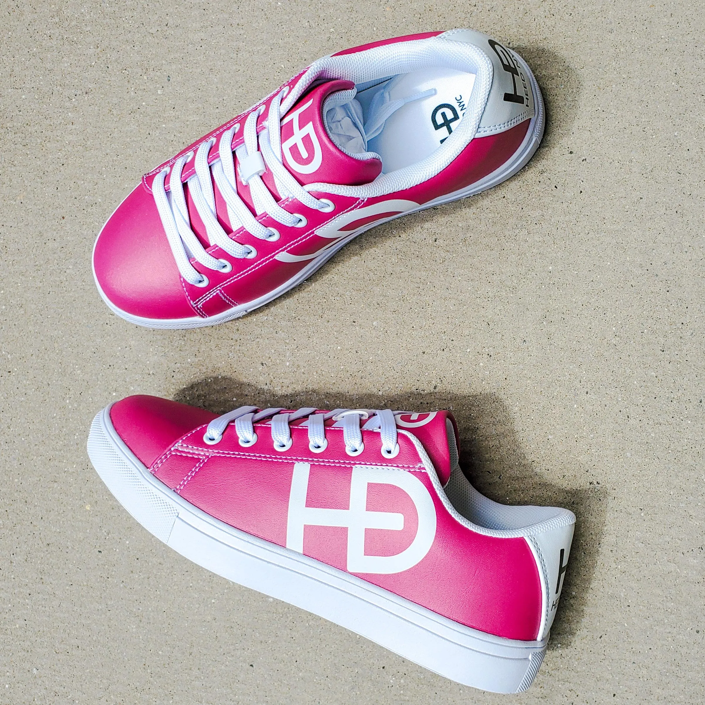 HEED NYC Women's Classic Hot Pink Vegan Leather Sneaker