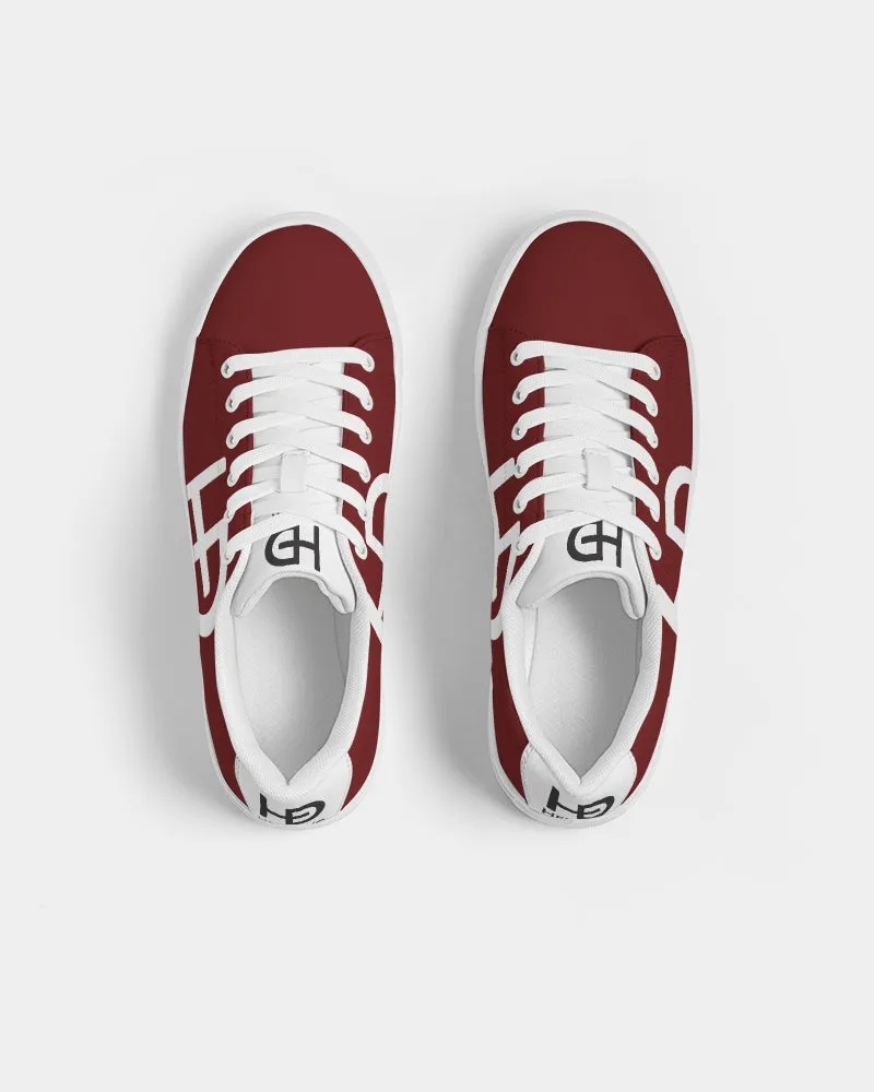 HEED NYC Women's Classic Red Wine Vegan Leather Sneaker