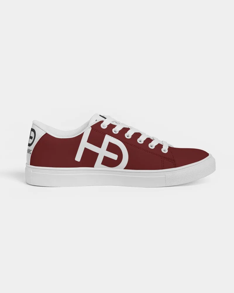 HEED NYC Women's Classic Red Wine Vegan Leather Sneaker