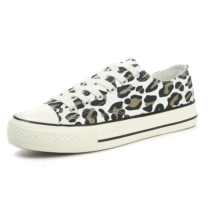 High-top, low-top leopard print Canvas Shoes