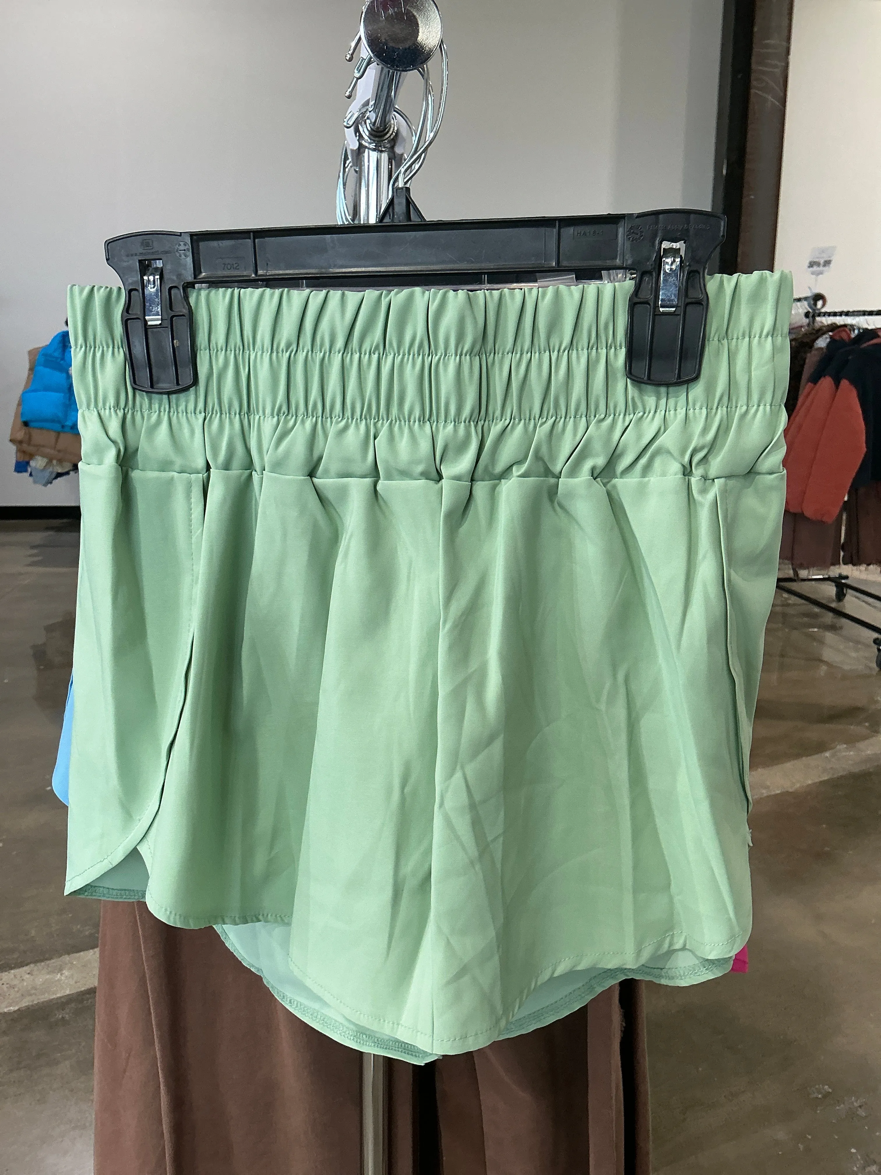 High Waist Windbreaker Shorts