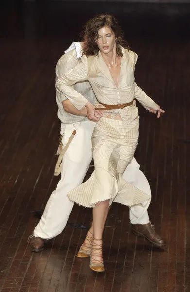 Highly Documented Spring 2004 Alexander McQueen 'Deliverance' Look 55 Patchwork Suit