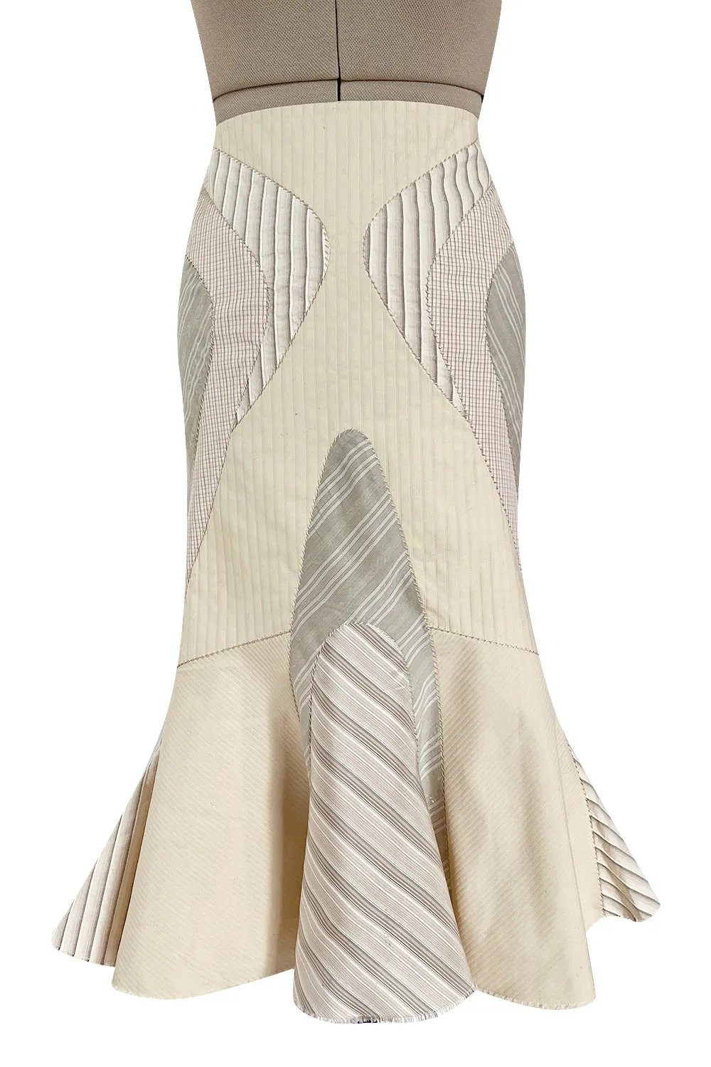 Highly Documented Spring 2004 Alexander McQueen 'Deliverance' Look 55 Patchwork Suit