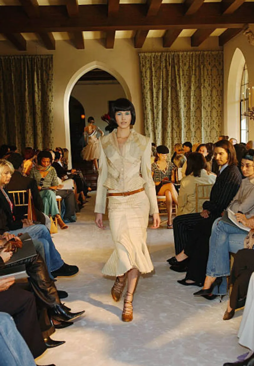 Highly Documented Spring 2004 Alexander McQueen 'Deliverance' Look 55 Patchwork Suit