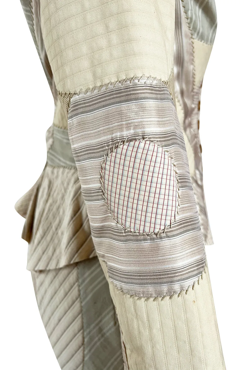 Highly Documented Spring 2004 Alexander McQueen 'Deliverance' Look 55 Patchwork Suit