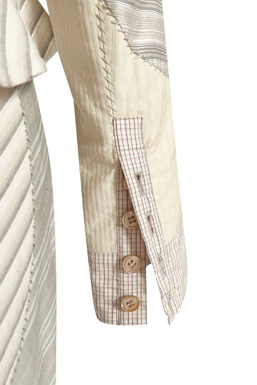 Highly Documented Spring 2004 Alexander McQueen 'Deliverance' Look 55 Patchwork Suit