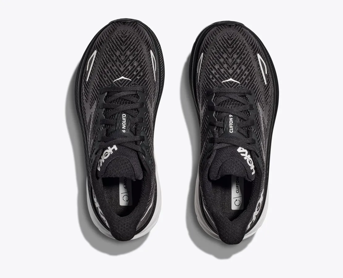 HOKA Women's Clifton 9 Black/White