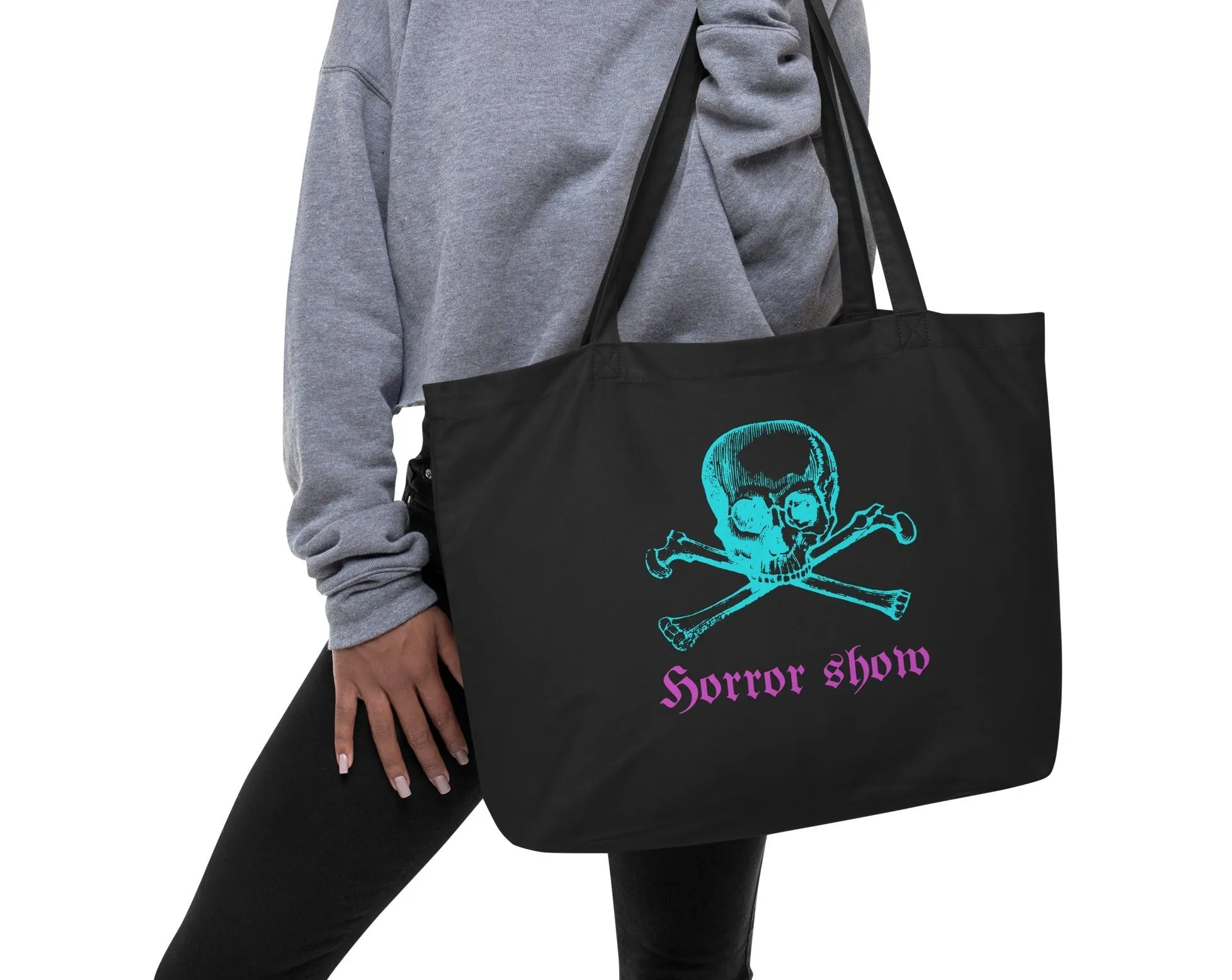 HORROR SHOW Large Organic Gym Tote Bag