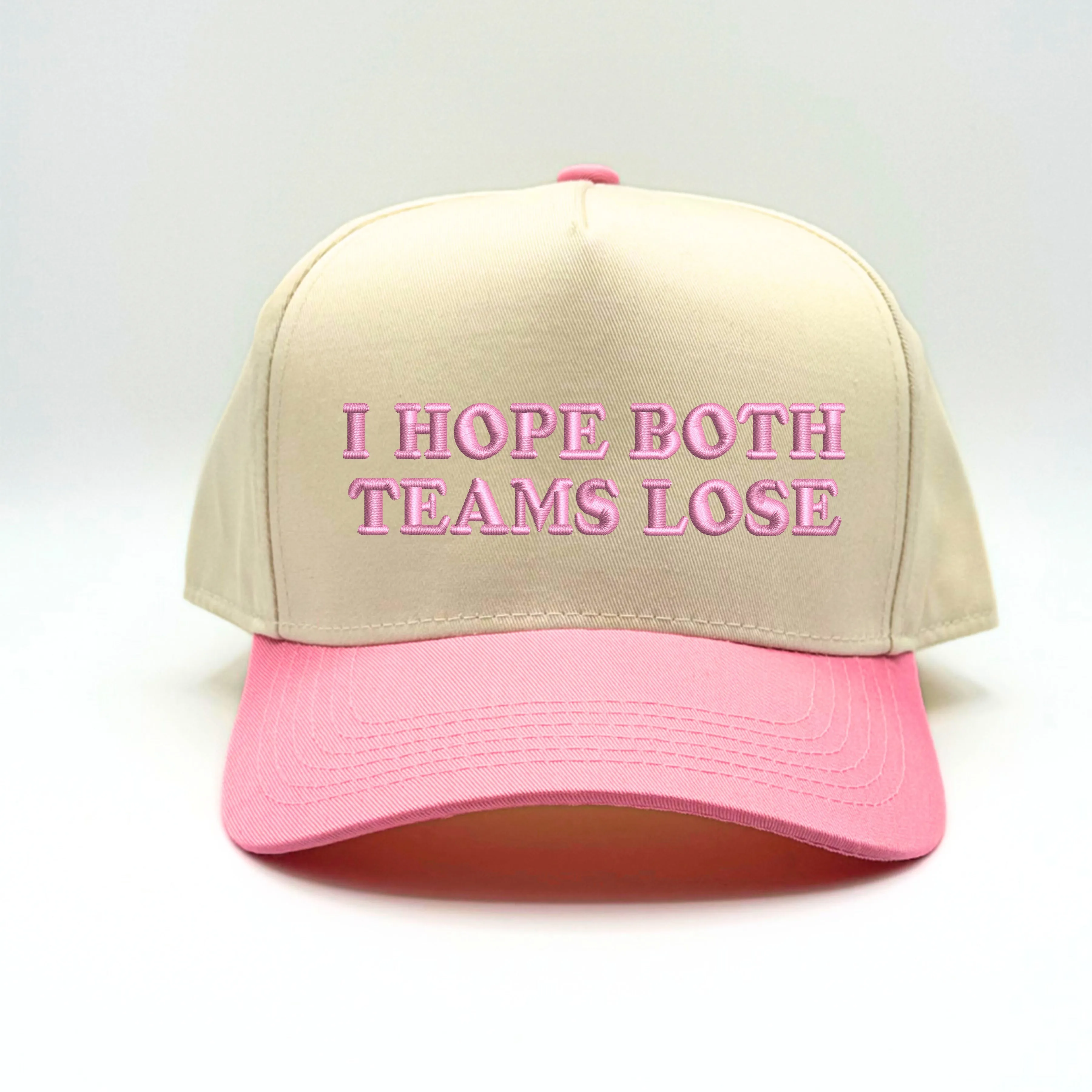 I Hope Both Teams Lose Embroidered 5-Panel  Baseball Hat