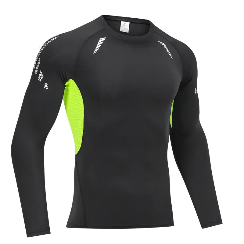 INSTOCK-Sports long sleeve men's running quick-drying breathable