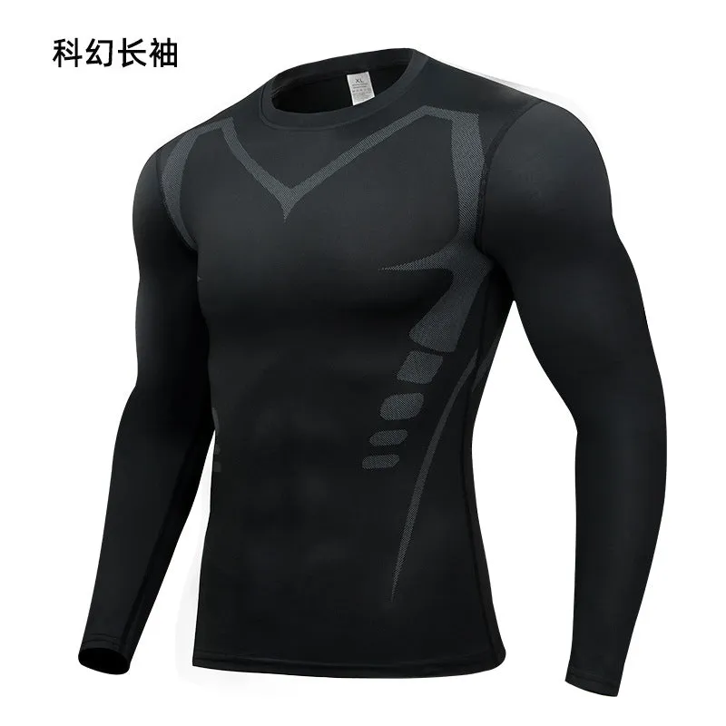 INSTOCK-Sports long sleeve men's running quick-drying breathable