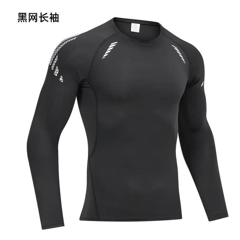 INSTOCK-Sports long sleeve men's running quick-drying breathable