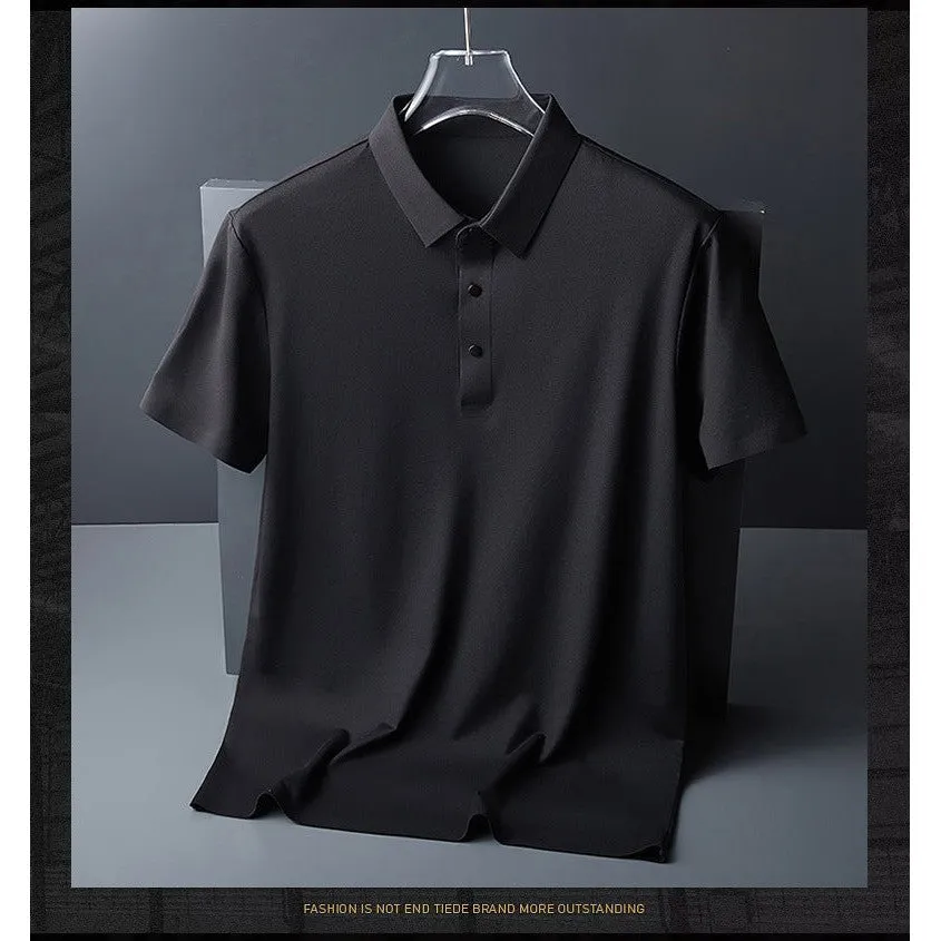 INSTOCK-Summer thin breathable lapel short-sleeved T-shirt