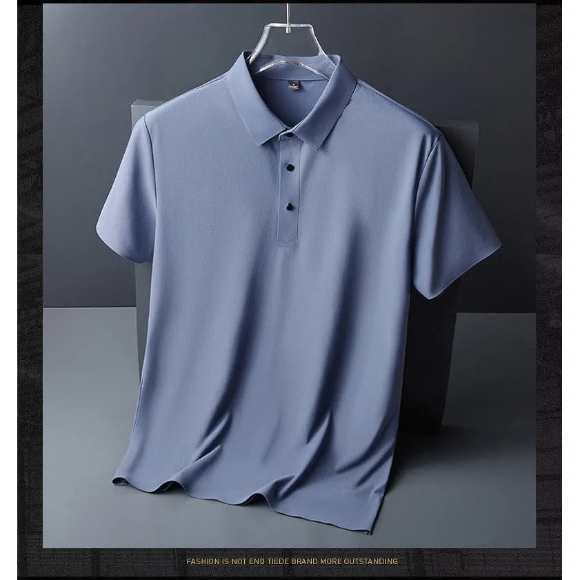 INSTOCK-Summer thin breathable lapel short-sleeved T-shirt