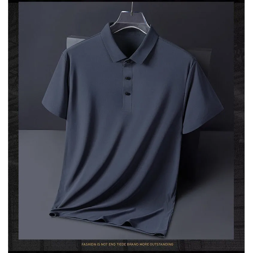 INSTOCK-Summer thin breathable lapel short-sleeved T-shirt