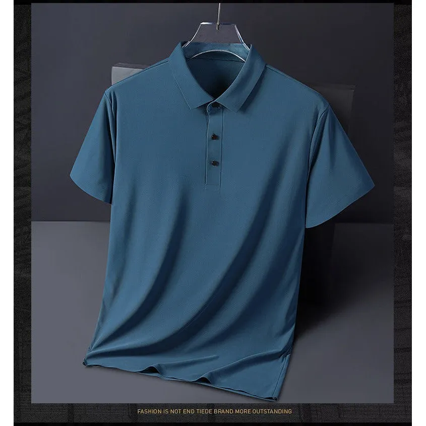 INSTOCK-Summer thin breathable lapel short-sleeved T-shirt