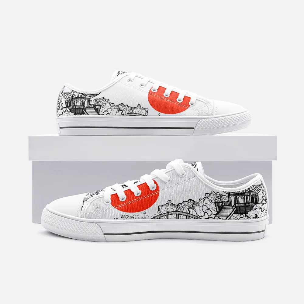 japan landmark Unisex Low Top Canvas Shoes