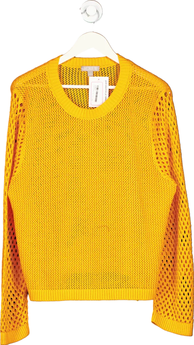 J.Crew Yellow Open Knit Jumper UK L