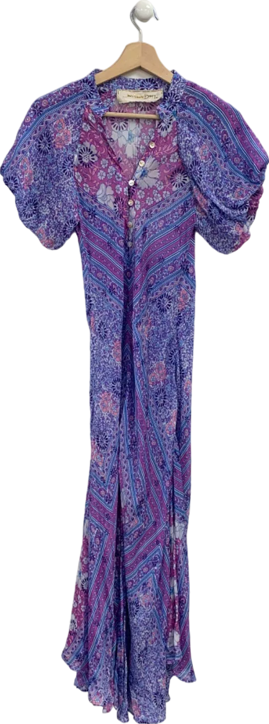 Jens Pirate Booty Purple Floral Maxi Dress UK S