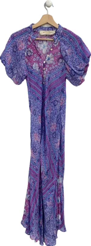 Jens Pirate Booty Purple Floral Maxi Dress UK S