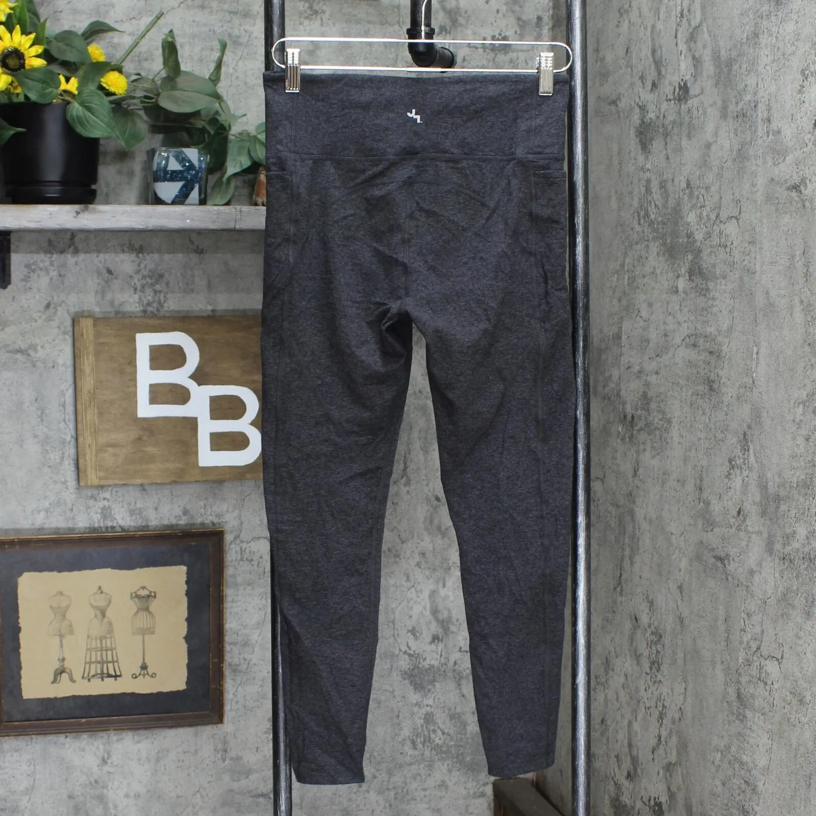 JoyLab Women's High-Waisted Brushed Jersey 7/8 Leggings 77641044 Charcoal Gray M