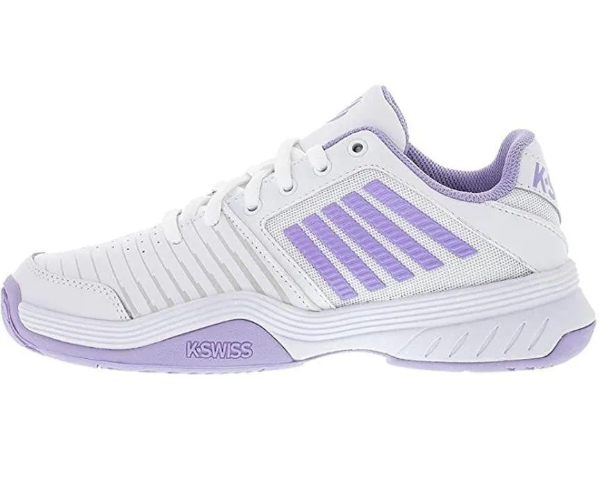 K-SWISS WOMENS COURT EXPRESS Tennis Shoes in (White/Purple/Heather)
