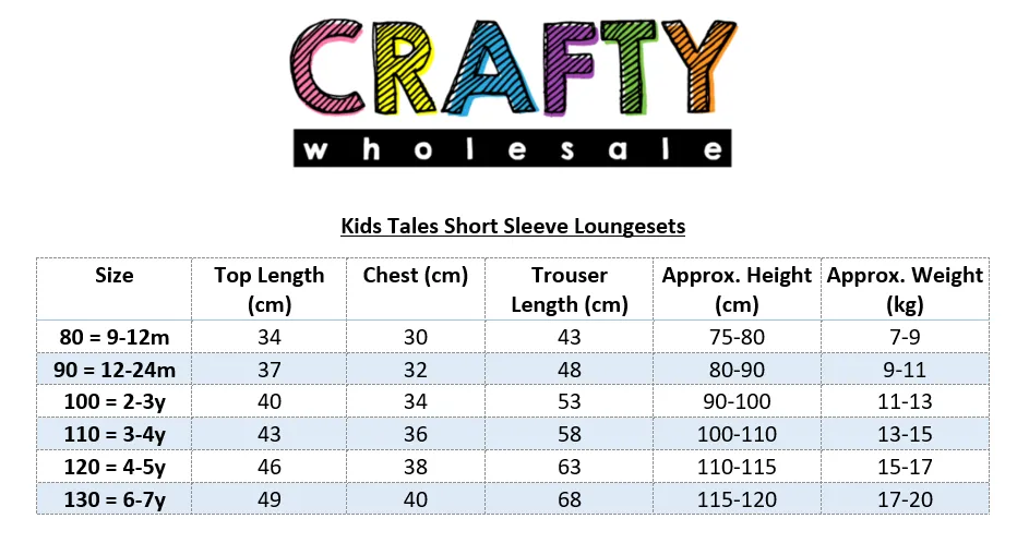 Kids Tales Short Sleeve Loungeset -  Tan