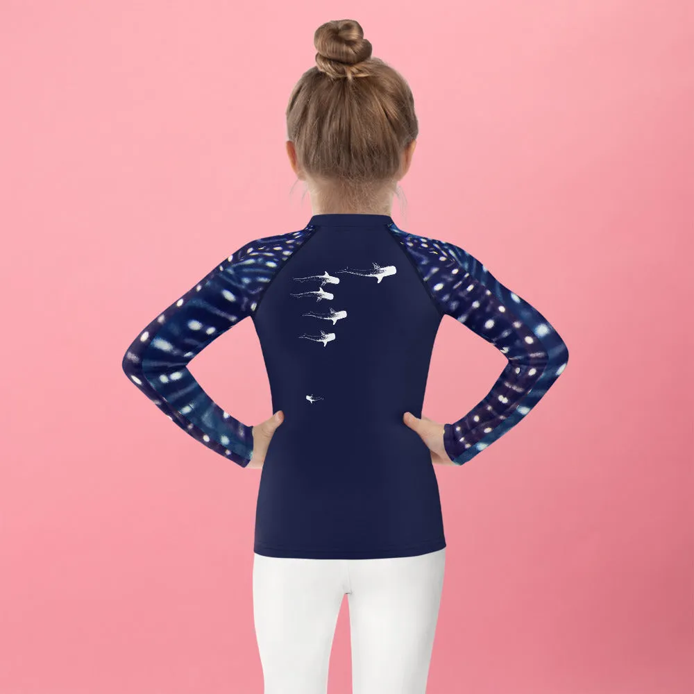 Kids Whale Shark Design Rash Guard